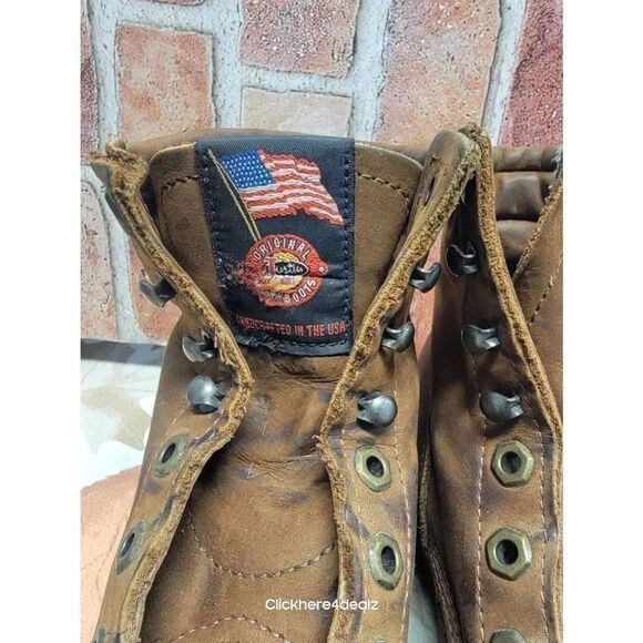 JUSTIN Original Work Boots USA Men’s 6 B Lace-up 762 Copper Caprice Leather main image 5